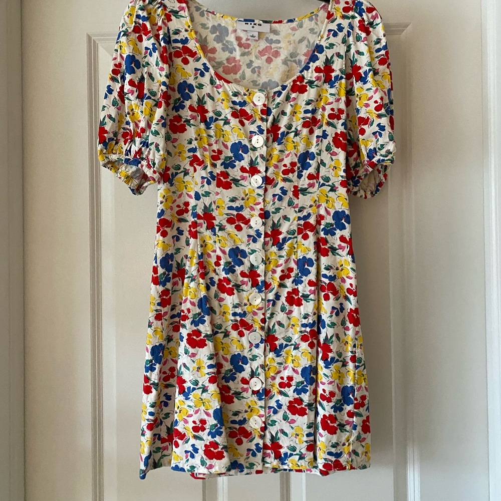 rixo puff sleeve mini dress